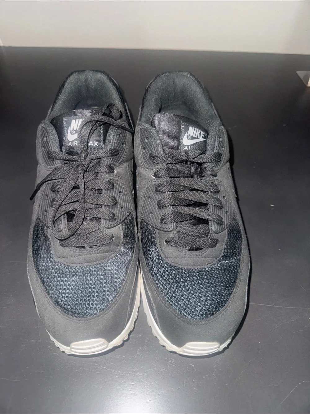 Nike Air Max Men's Black Mesh & Suede Sneakers